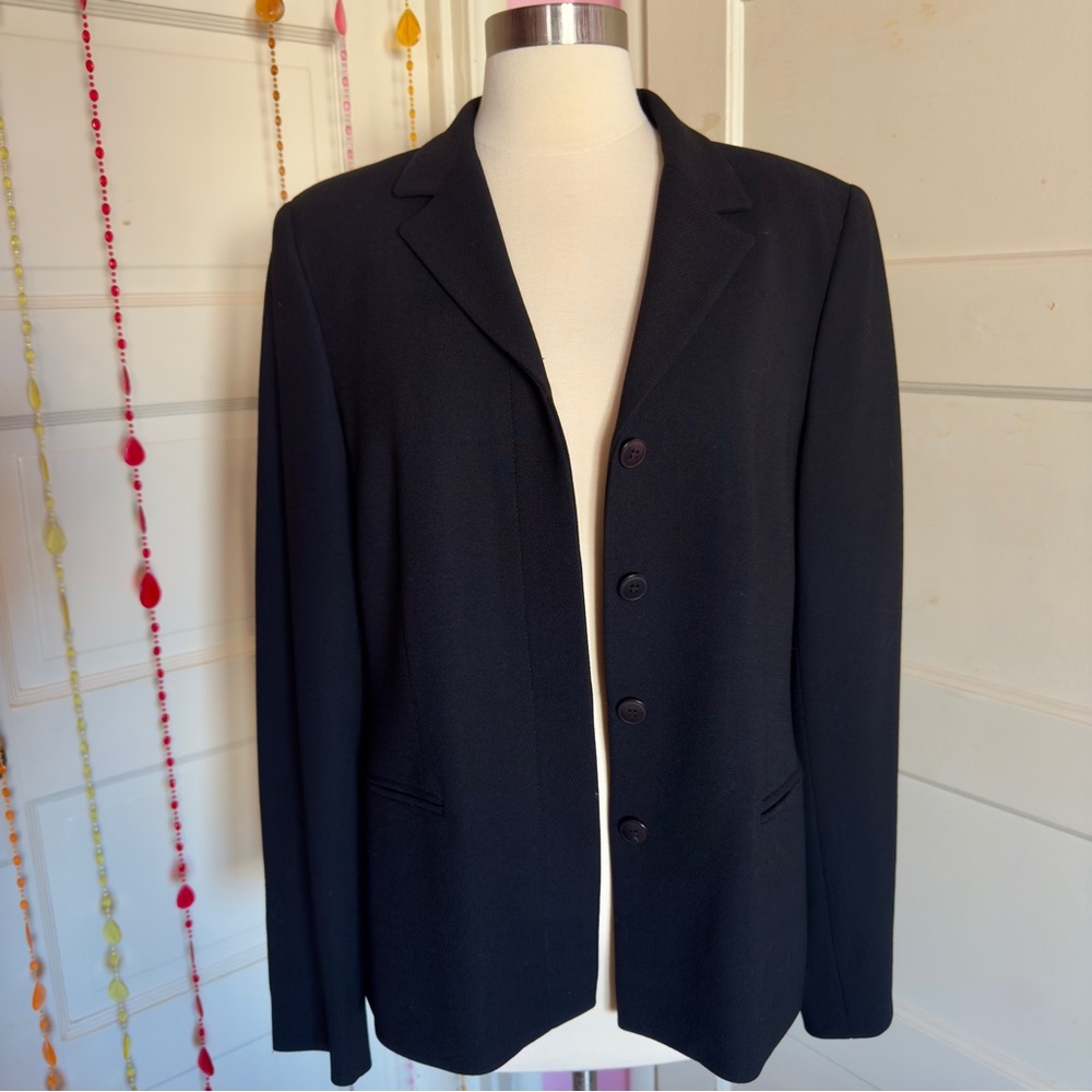KORS Michael Kors Black Wool Blazer Jacket Made in Italy Size 10